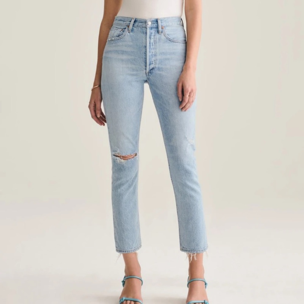 Agolde size 24 light wash relaxed fit